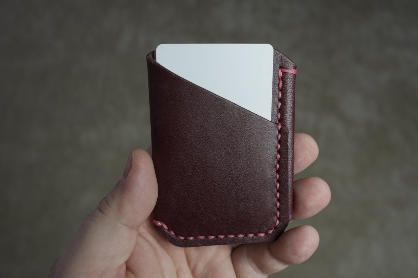 The Buckshot - Wickett & Craig Burgundy Pink Stitching