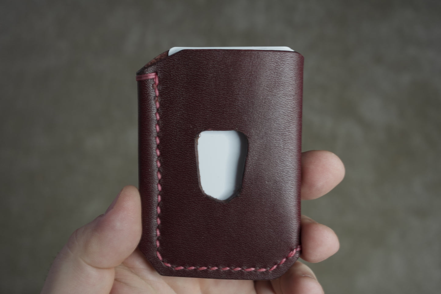 The Buckshot - Wickett & Craig Burgundy Pink Stitching