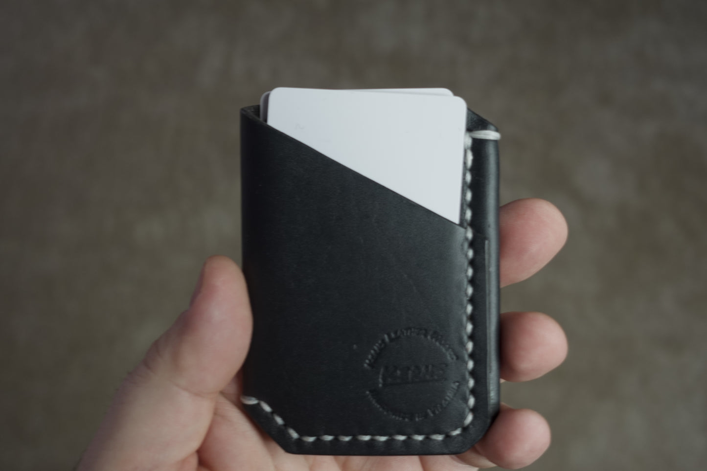 The Buckshot - Horween Dublin Black White Stitching