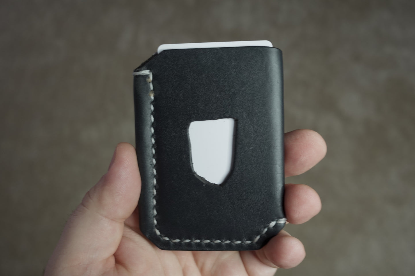 The Buckshot - Horween Dublin Black White Stitching
