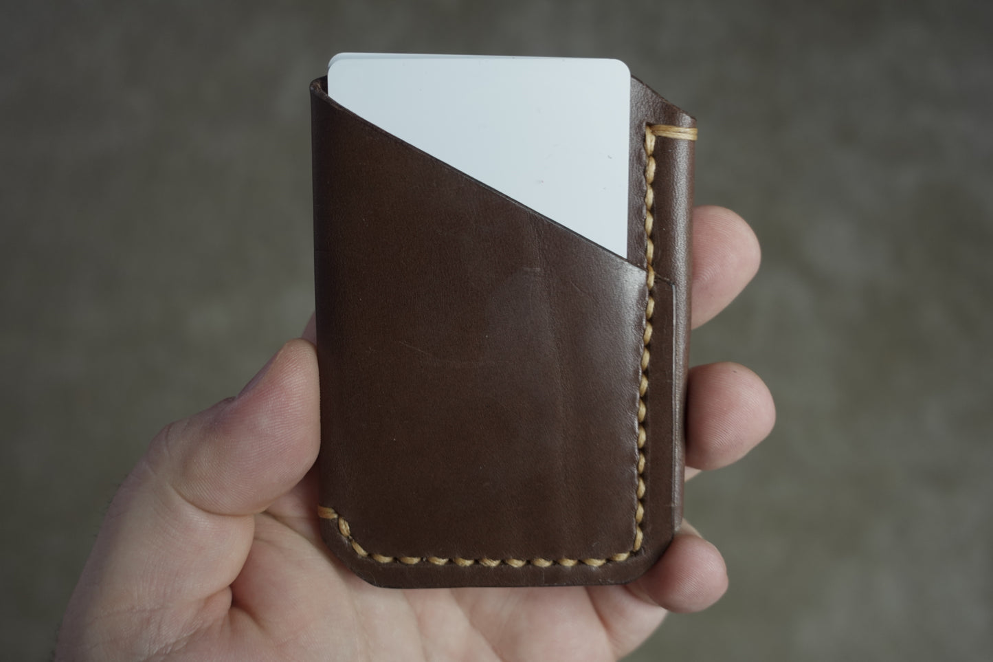 The Buckshot - Italian Vachetta Brown Tan Stitching