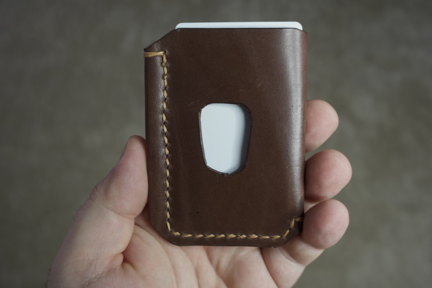 The Buckshot - Italian Vachetta Brown Tan Stitching