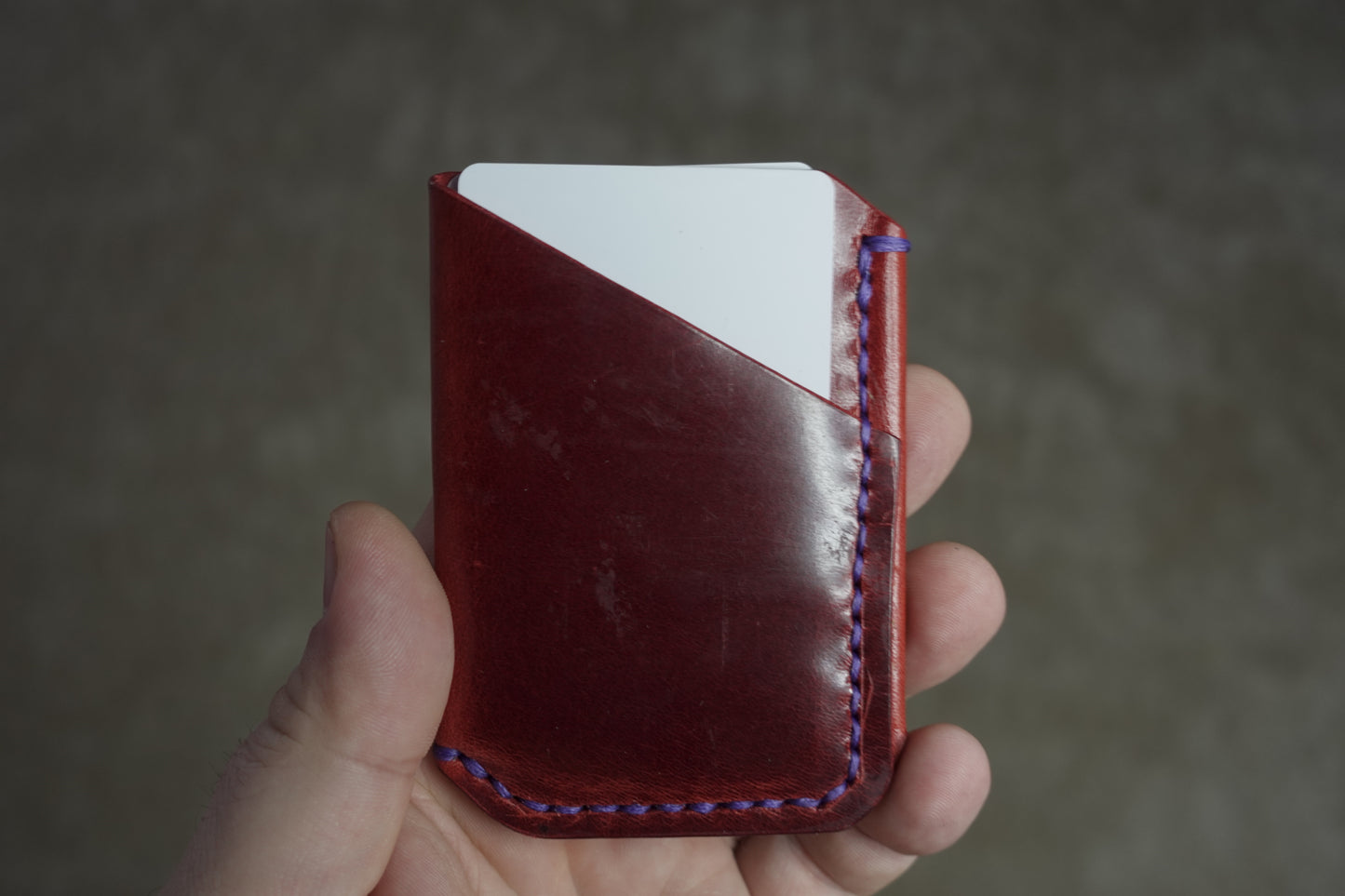 The Buckshot - La Bretagna Red Oil Purple Stitching