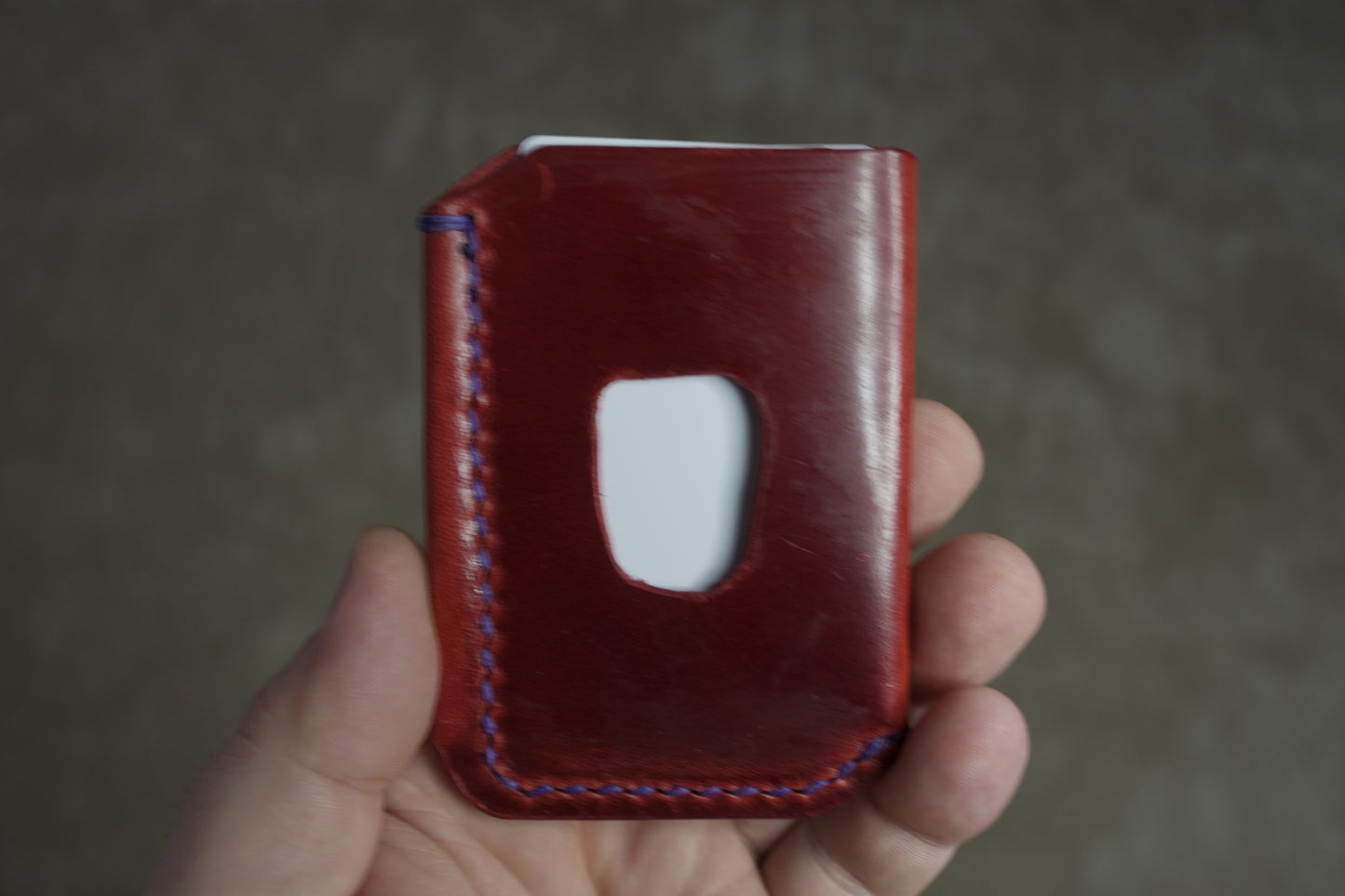 The Buckshot - La Bretagna Red Oil Purple Stitching