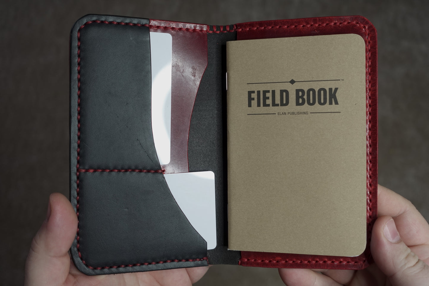 The Adalyn - Black Horween Dublin Red Oil Inserts Red Stitching