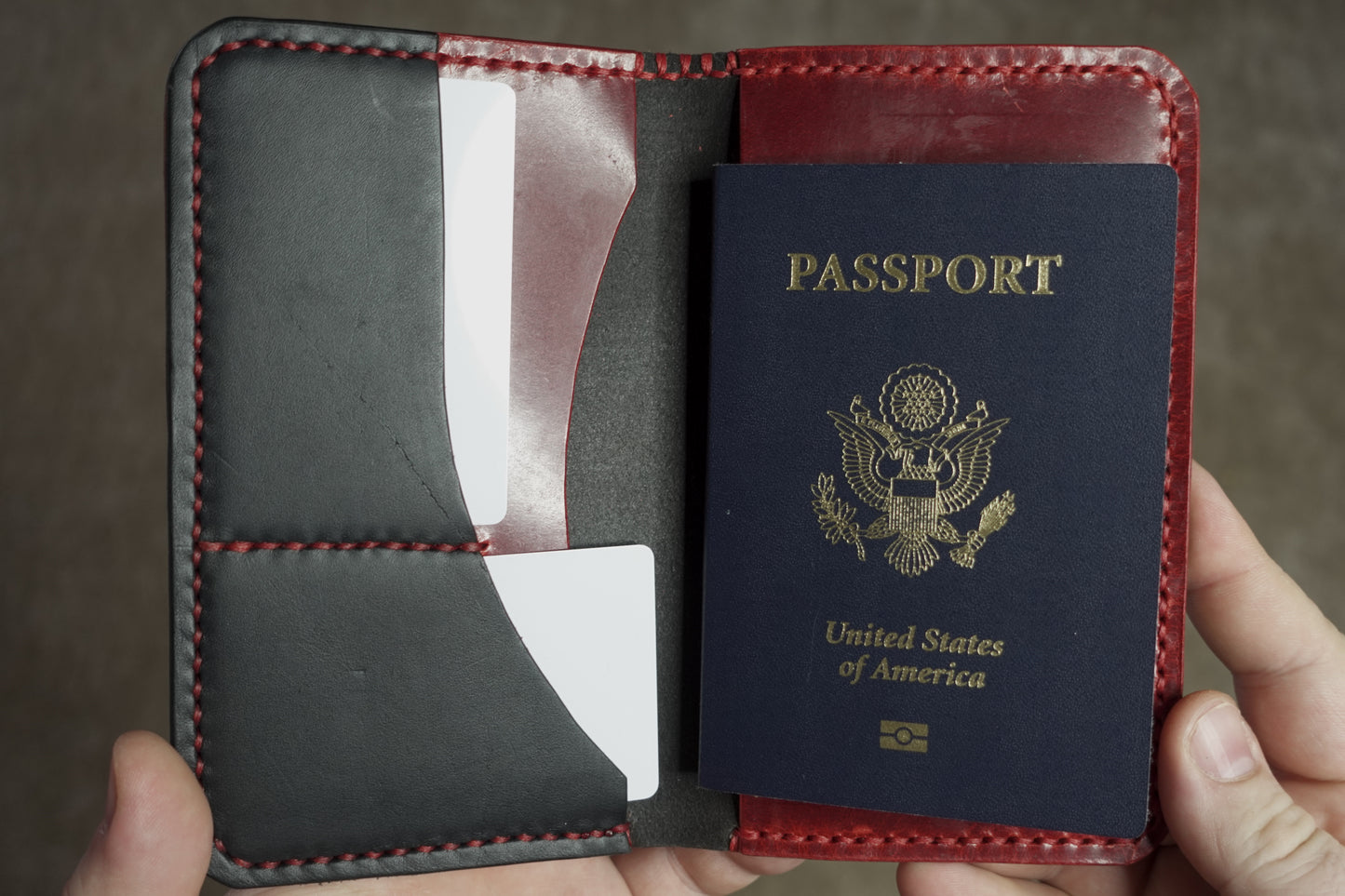The Adalyn - Black Horween Dublin Red Oil Inserts Red Stitching