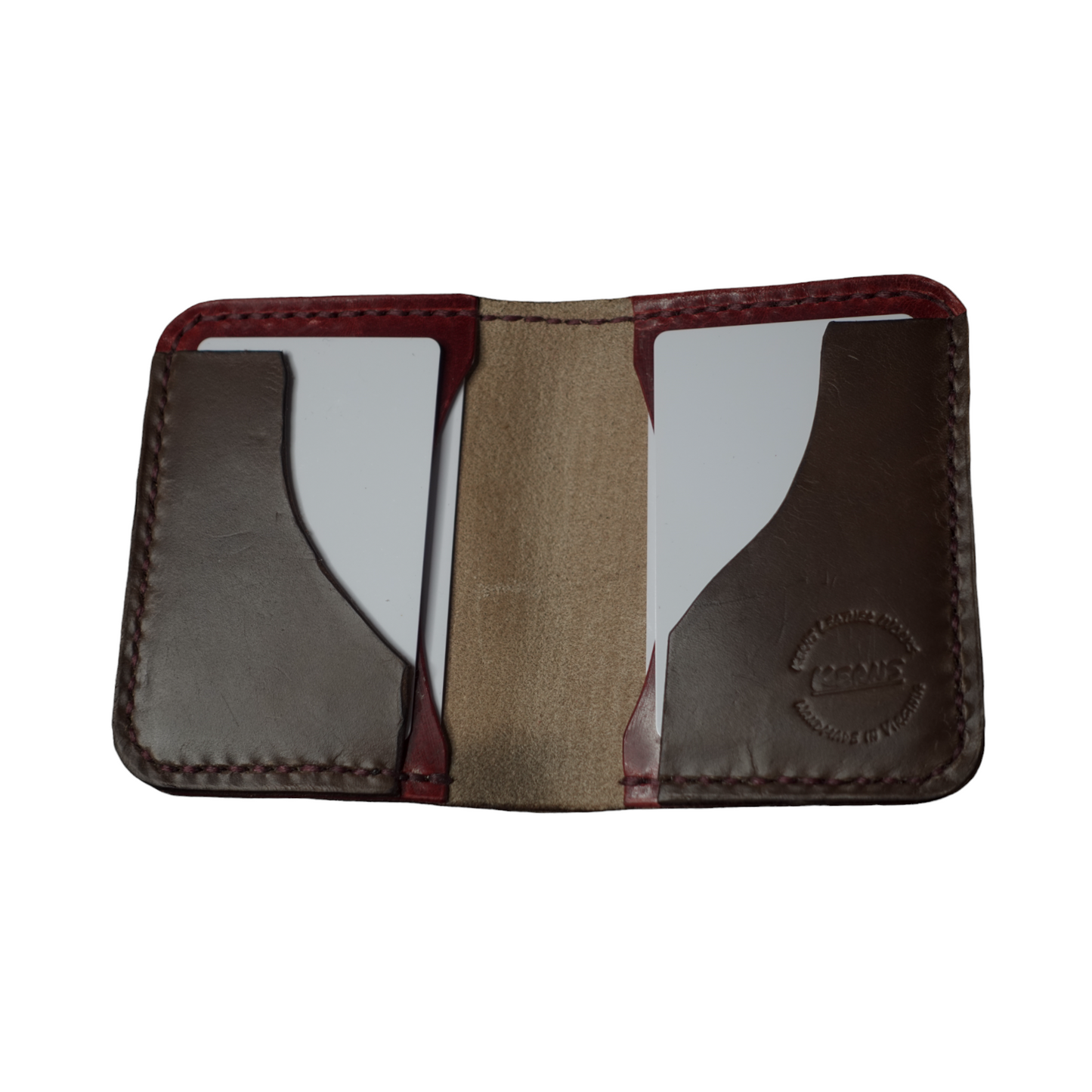 Ryde 'R Die - Horween Brown Dublin, Red Oil Inserts, Burgundy Stitching