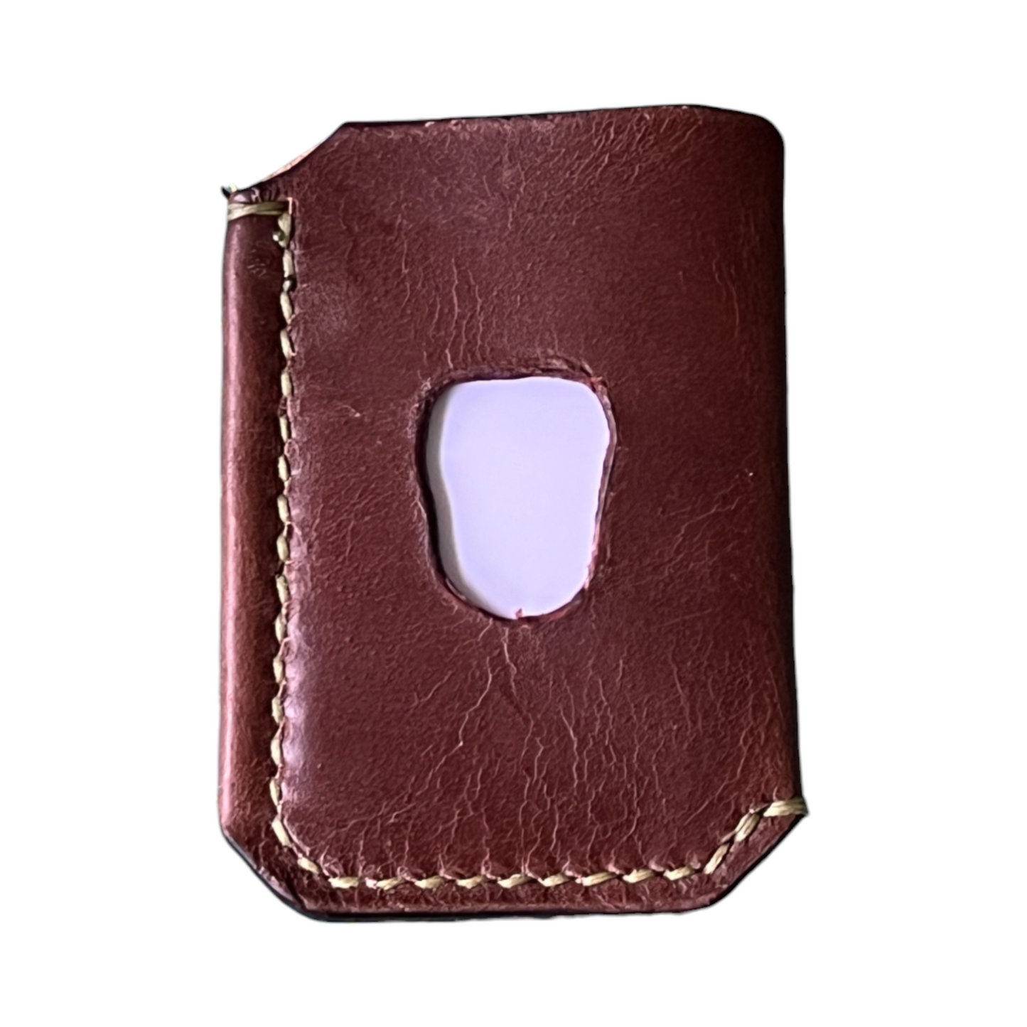 The Buckshot - Horween Dublin Brown Green Stitching