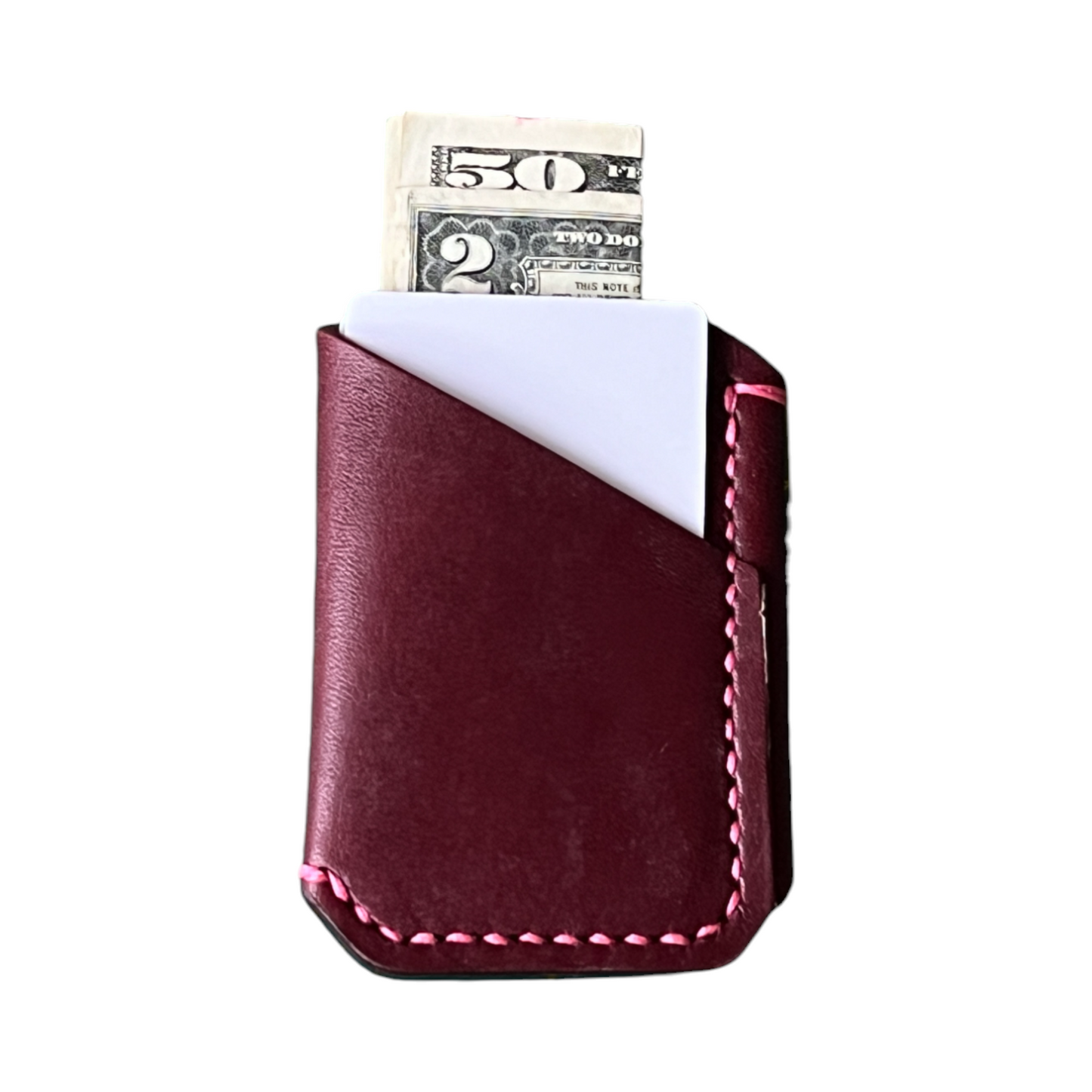 The Buckshot - Wickett & Craig Burgundy Pink Stitching