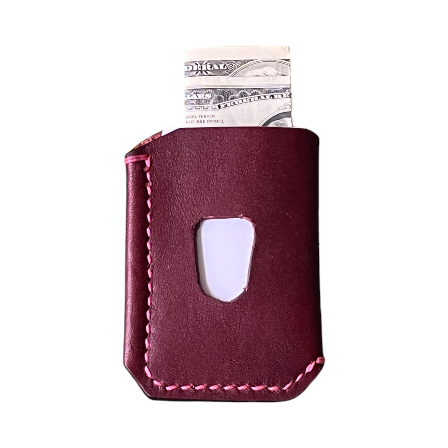 The Buckshot - Wickett & Craig Burgundy Pink Stitching