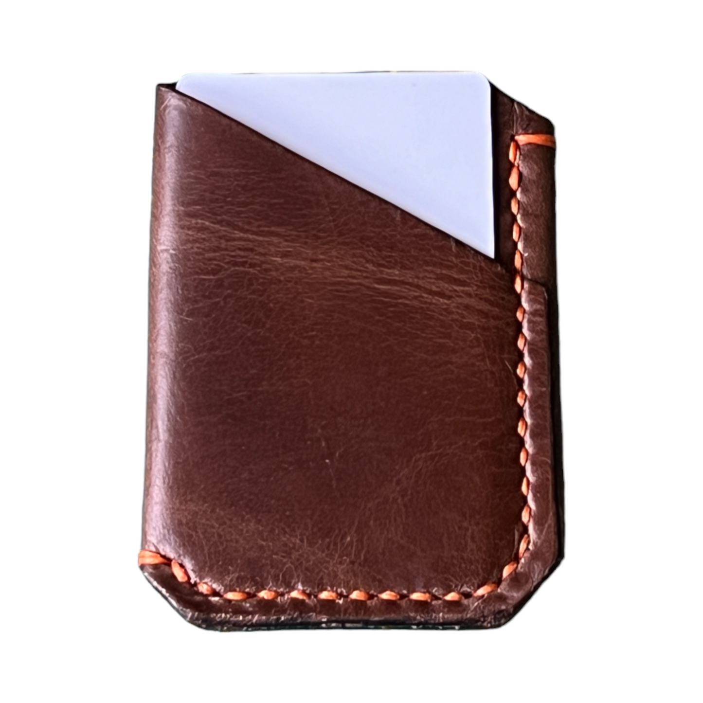 The Buckshot - Horween Dublin Brown Orange Stitching