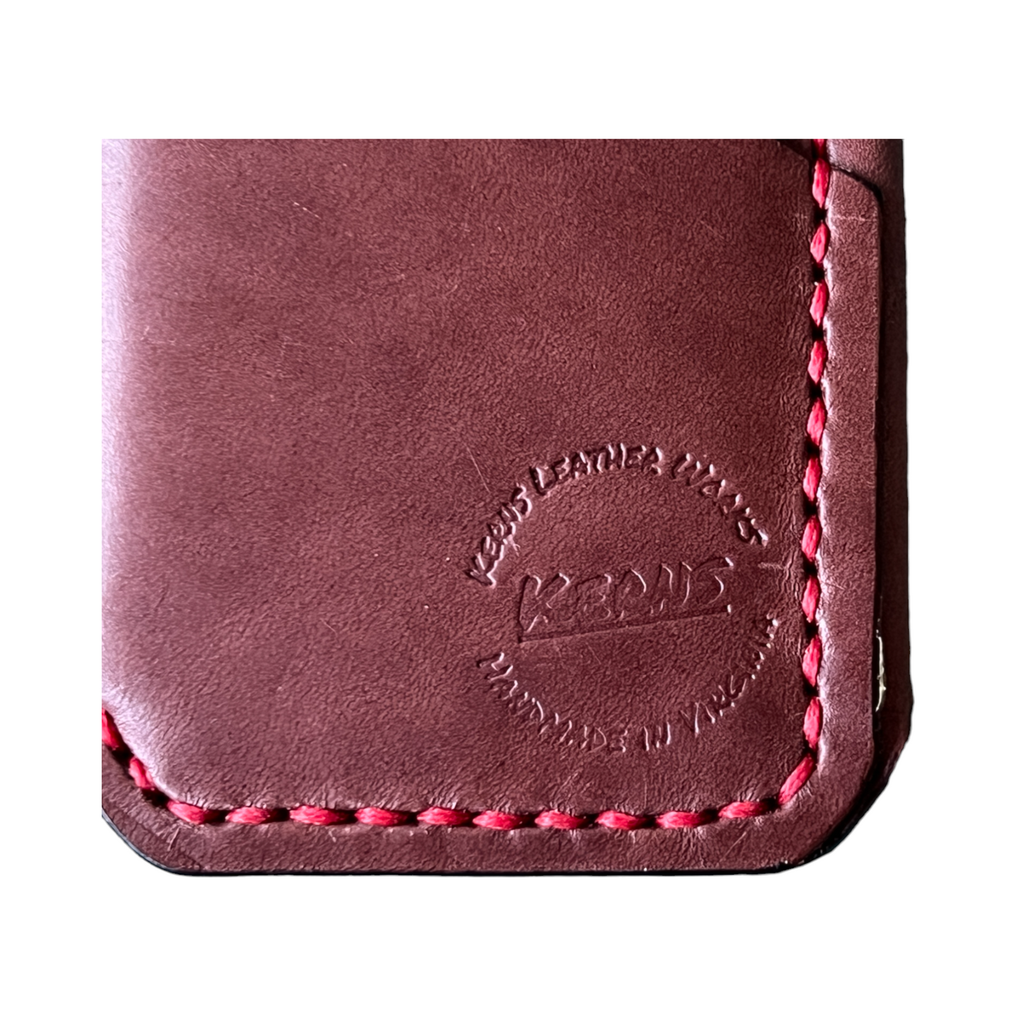 The Buckshot - Italian Vachetta Brown Red Stitching