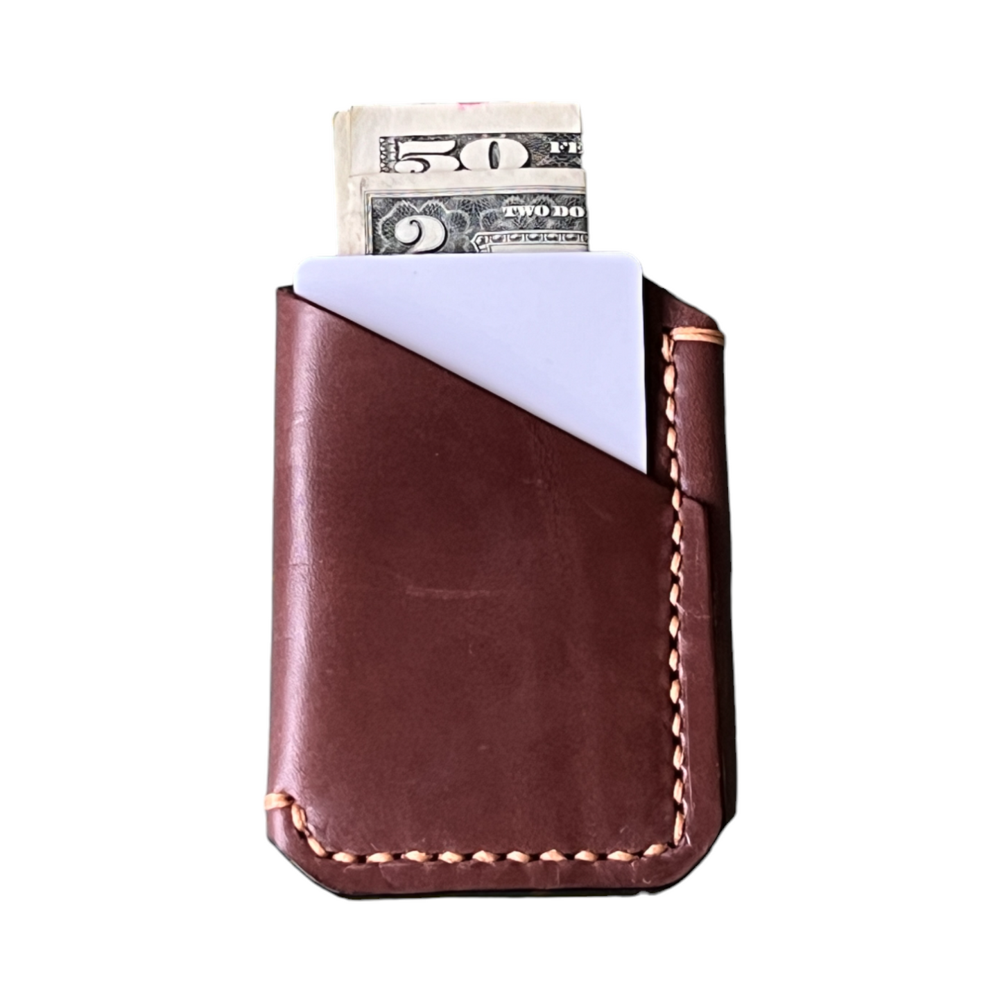 The Buckshot - Italian Vachetta Brown Tan Stitching