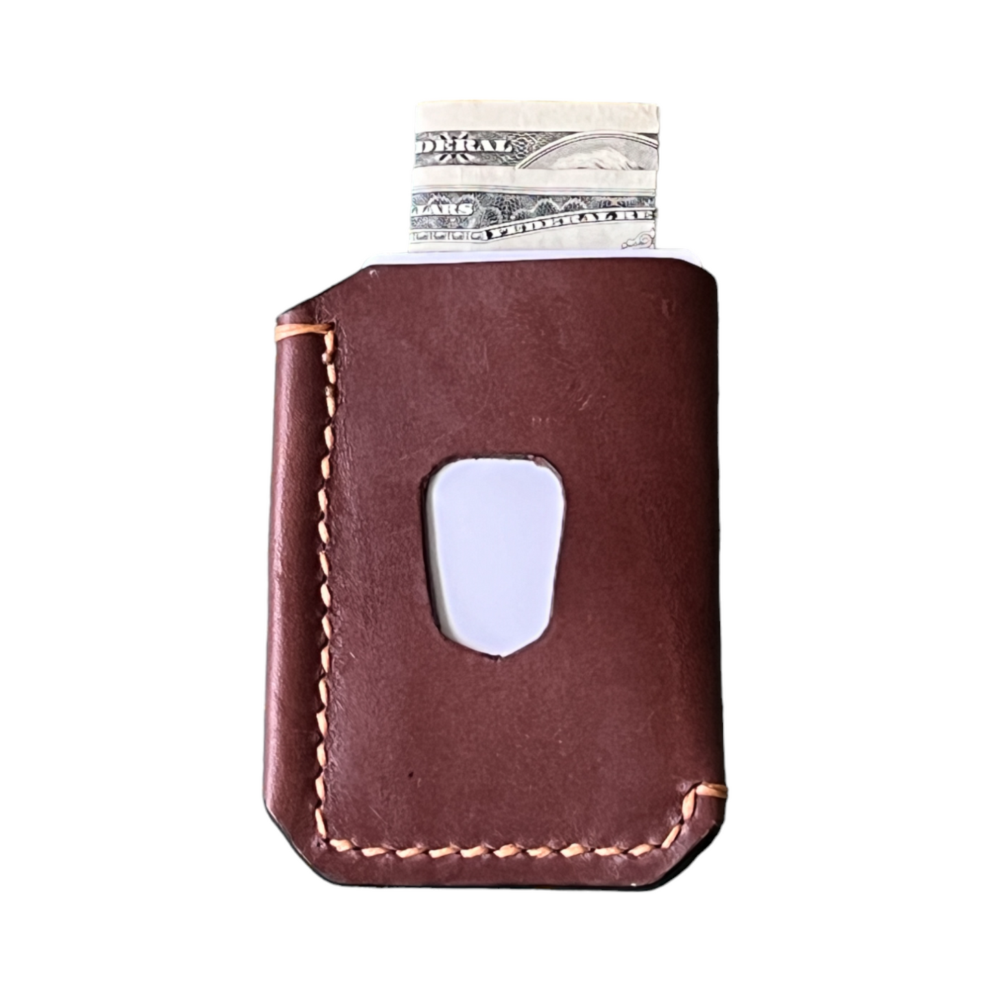 The Buckshot - Italian Vachetta Brown Tan Stitching