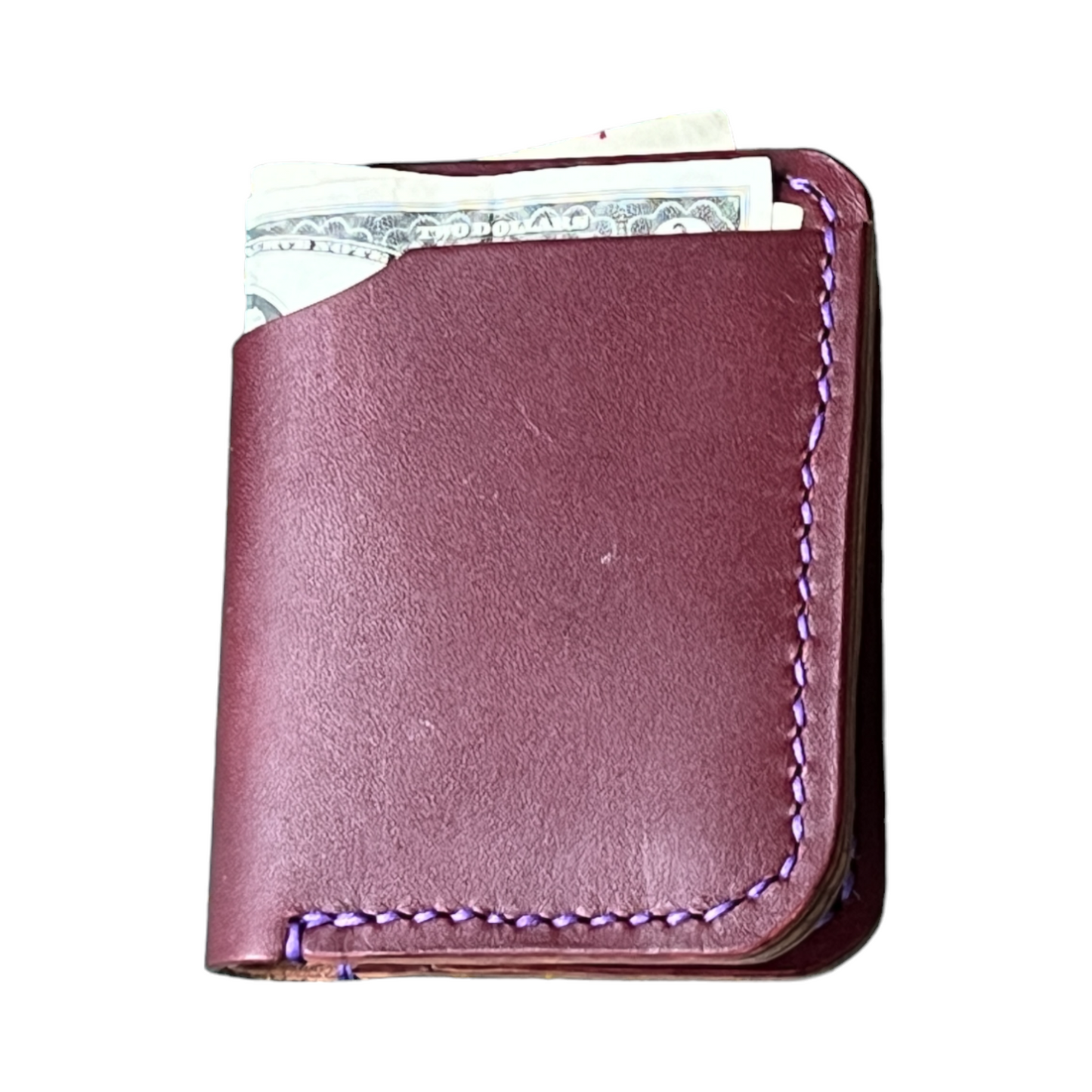 Ryde 'R Die - Burgandy English Bridle Purple Stitching
