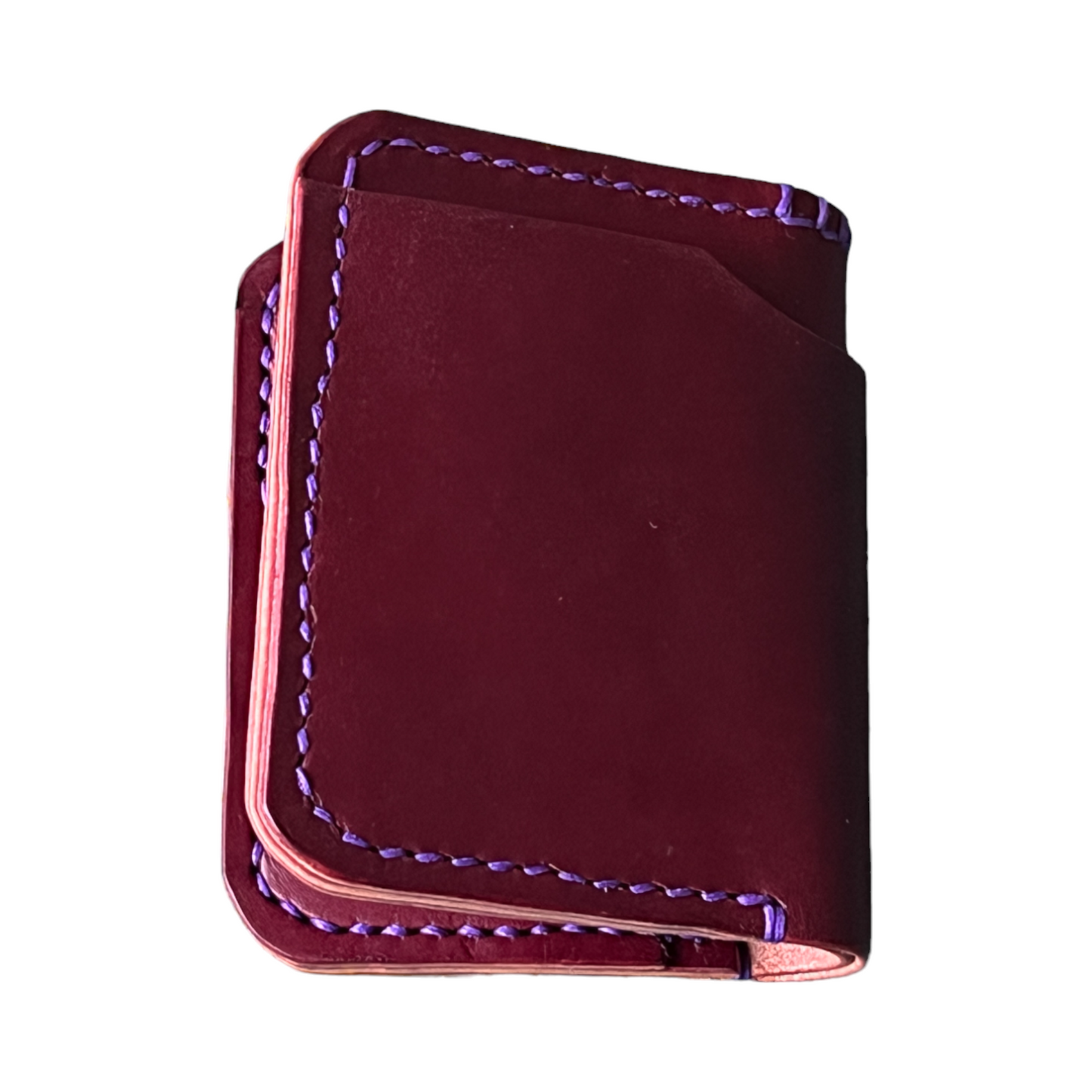 Ryde 'R Die - Burgandy English Bridle Purple Stitching