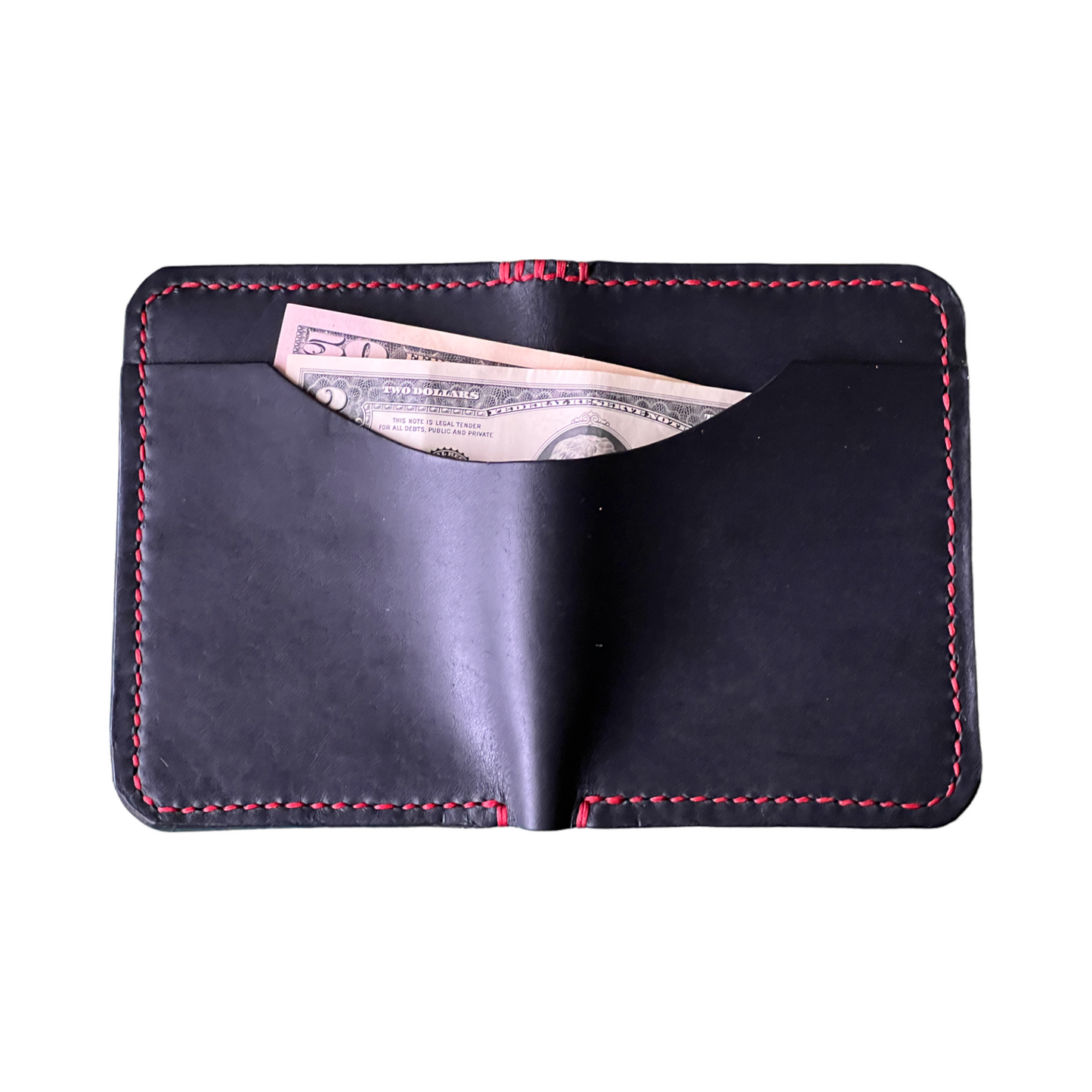 The Papa - Horween Black Dublin Red Stitching