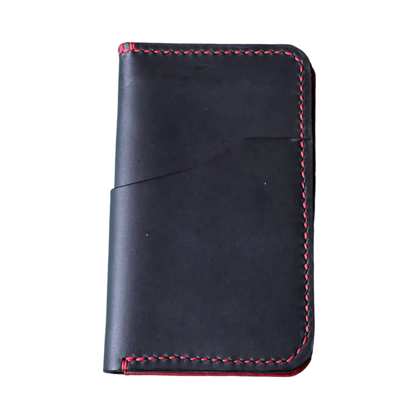 The Adalyn - Black Horween Dublin Red Oil Inserts Red Stitching